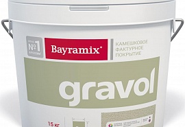 Bayramix "GRAVOL" камешковая штукатурка для ручного и машинного нанесения с ярко выраженной «шубой»  фракция 2,5 мм, 15кг