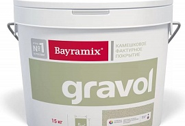 Bayramix "GRAVOL" камешковая штукатурка для ручного и машинного нанесения с ярко выраженной «шубой»  фракция 1,5 мм, 15кг